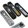 Multi-color portable tableware set, stainless steel lightweight travel storage box Item Picture